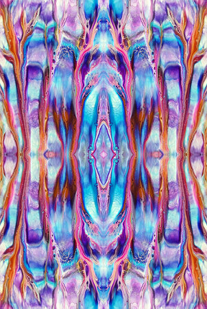 Kaleidoscopic Abstract Art with Vibrant Multicolor Patterns and Intricate Swirl Designs