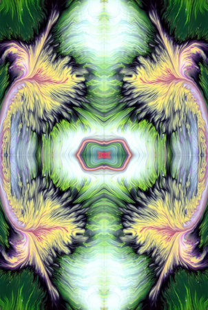 Kaleidoscopic Abstract Art with Vibrant Multicolor Patterns and Intricate Swirl Designs