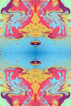 Kaleidoscopic Abstract Art with Vibrant Multicolor Patterns and Intricate Swirl Designs