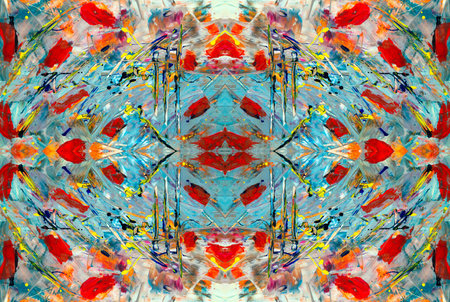 Kaleidoscopic Abstract Art with Vibrant Multicolor Patterns and Intricate Swirl Designs