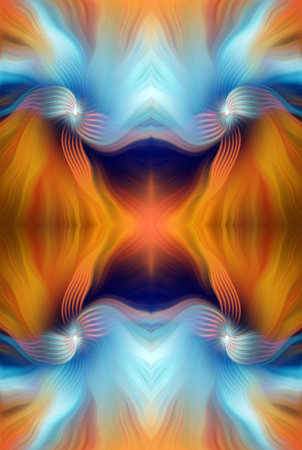Colorful Abstract Kaleidoscope Pattern with Vibrant Gradient Hues and Symmetrical Design â€“...