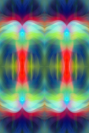 Colorful Abstract Kaleidoscope Pattern with Vibrant Gradient Hues and Symmetrical Design â€“...
