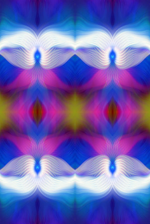 Colorful Abstract Kaleidoscope Pattern with Vibrant Gradient Hues and Symmetrical Design â€“...