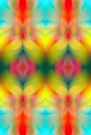 Colorful Abstract Kaleidoscope Pattern with Vibrant Gradient Hues and Symmetrical Design â€“...