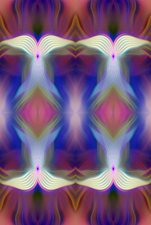 Colorful Abstract Kaleidoscope Pattern with Vibrant Gradient Hues and Symmetrical Design â€“...