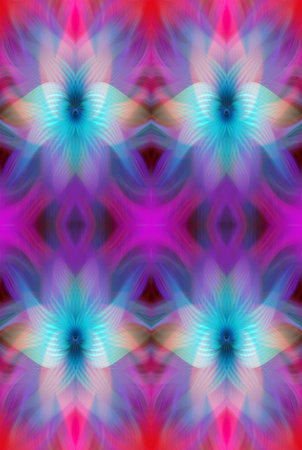 Colorful Abstract Kaleidoscope Pattern with Vibrant Gradient Hues and Symmetrical Design â€“...