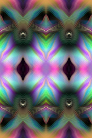 Colorful Abstract Kaleidoscope Pattern with Vibrant Gradient Hues and Symmetrical Design â€“...