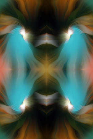Colorful Abstract Kaleidoscope Pattern with Vibrant Gradient Hues and Symmetrical Design â€“...