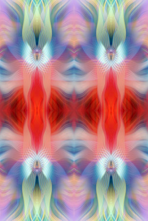 Colorful Abstract Kaleidoscope Pattern with Vibrant Gradient Hues and Symmetrical Design â€“...