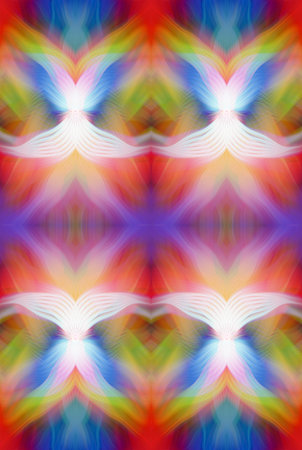 Colorful Abstract Kaleidoscope Pattern with Vibrant Gradient Hues and Symmetrical Design â€“...