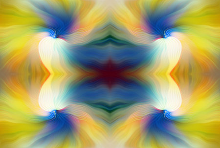 Colorful Abstract Kaleidoscope Pattern with Vibrant Gradient Hues and Symmetrical Design â€“...
