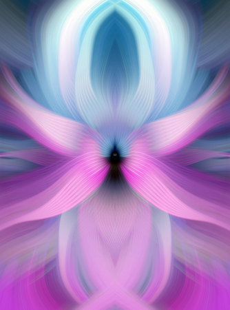 Mesmerizing Fractal Art Design with Vibrant Colors, Symmetrical Patterns, and Abstract Geometric Flow for Modern Creative Inspiration and Surreal Visual Experiencesの写真素材