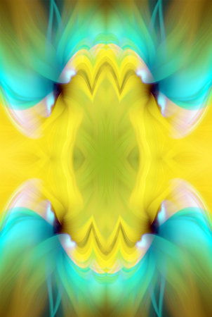 Abstract Digital Art, Futuristic Fractal World, Colorful Fantasy, Neon Glow, Symmetrical...