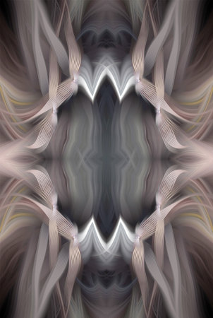 Abstract Digital Art, Futuristic Fractal World, Colorful Fantasy, Neon Glow, Symmetrical...