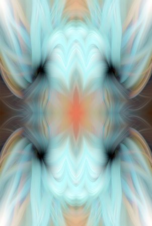 Abstract Digital Art, Futuristic Fractal World, Colorful Fantasy, Neon Glow, Symmetrical...