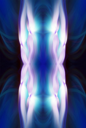 Abstract Digital Art, Futuristic Fractal World, Colorful Fantasy, Neon Glow, Symmetrical...