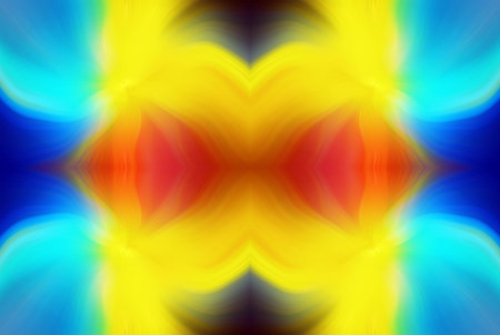 Vibrant Abstract Digital Artwork Symmetrical Flowing Patterns of red, Blue, Purple. Modern Artistic Background Design for Creative Projects, Contemporary Decor, Wallpapers, Digital Art Inspirationの写真素材