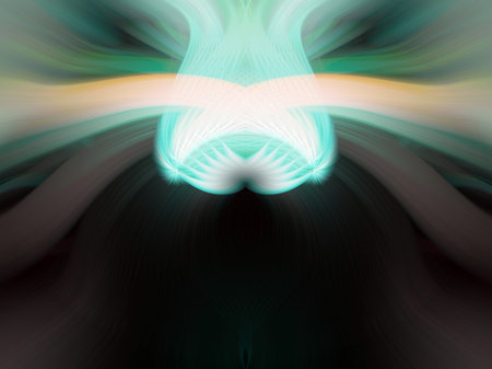 Vibrant Abstract Digital Art Featuring Symmetrical Kaleidoscopic Patterns, Neon Glow, and Colorful...