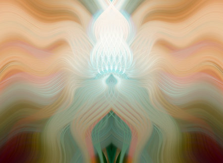 Vivid Abstract Digital Art Symmetrical Colorful Kaleidoscopic Design Featuring Radiant Patterns,...