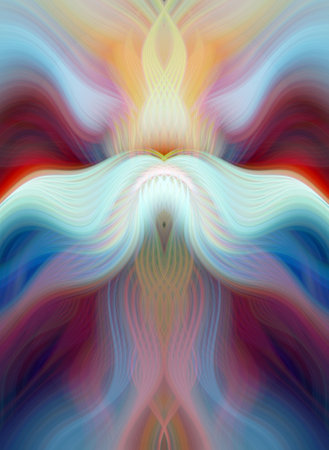 Vivid Abstract Digital Art Symmetrical Colorful Kaleidoscopic Design Featuring Radiant Patterns,...