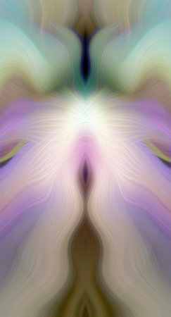 Vivid Abstract Digital Art Symmetrical Colorful Kaleidoscopic Design Featuring Radiant Patterns,...