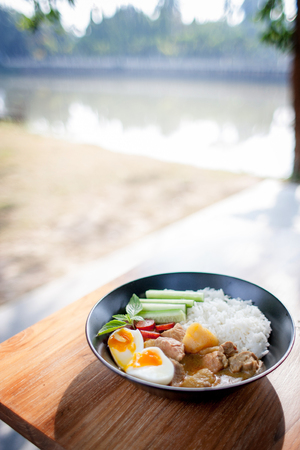 curry with riceの写真素材