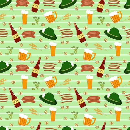 Seamless vector pattern for Oktoberfest design.のイラスト素材