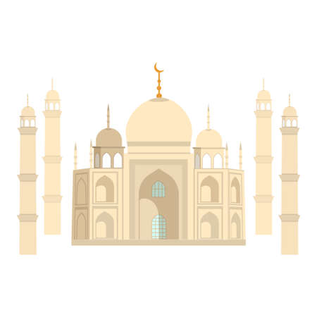Mosque. Isolated vector image on a white background. Clipart. Muslim temple.のイラスト素材