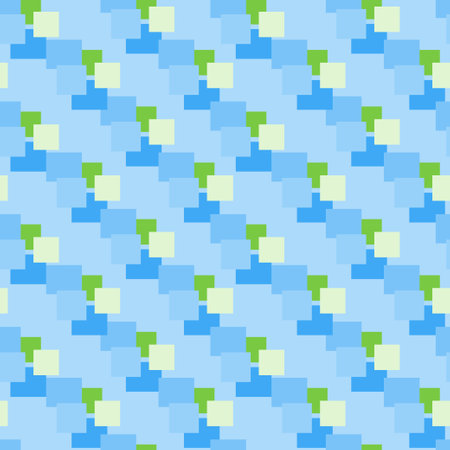 Abstract geometric background from squares. Seamless vector background for packaging, design, fabric, wallpaperのイラスト素材