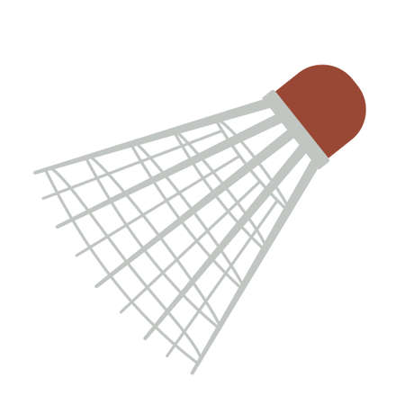 Badminton shuttlecock. Isolated vector image on white background. Clipart.のイラスト素材
