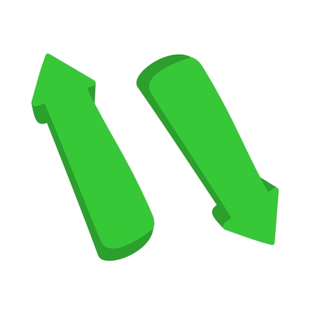 3D green arrowのイラスト素材