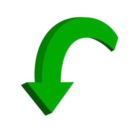 3D green arrowのイラスト素材