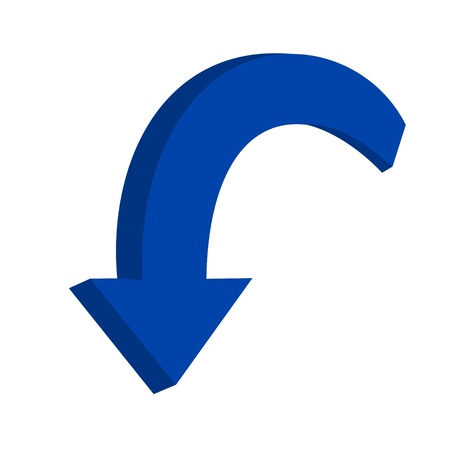 3D blue arrowのイラスト素材