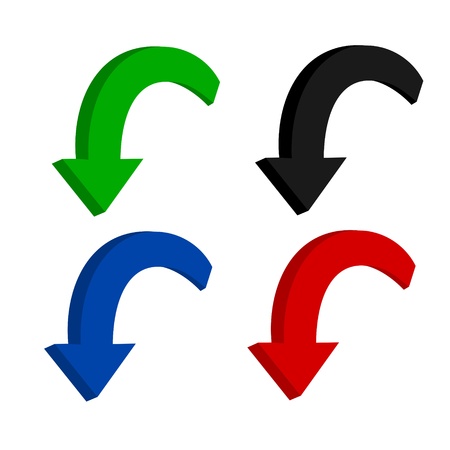 3D set arrowのイラスト素材