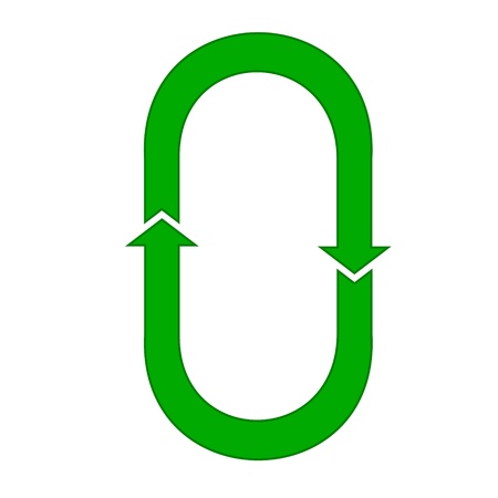 circular green arrow or recyclingのイラスト素材