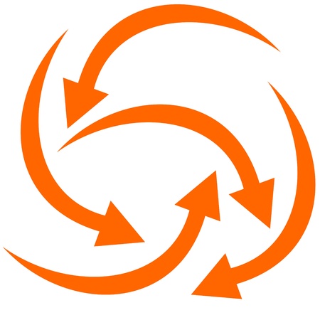 set orange arrowのイラスト素材
