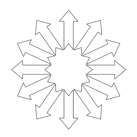 set arrow in a circleのイラスト素材
