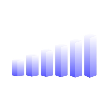 vector 3d bar graphのイラスト素材