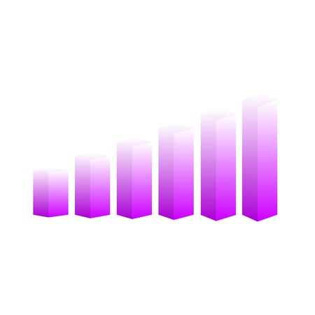 vector 3d bar graphのイラスト素材