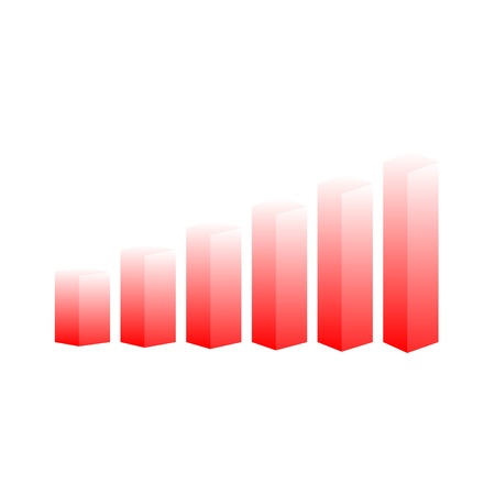 vector 3d bar graphのイラスト素材