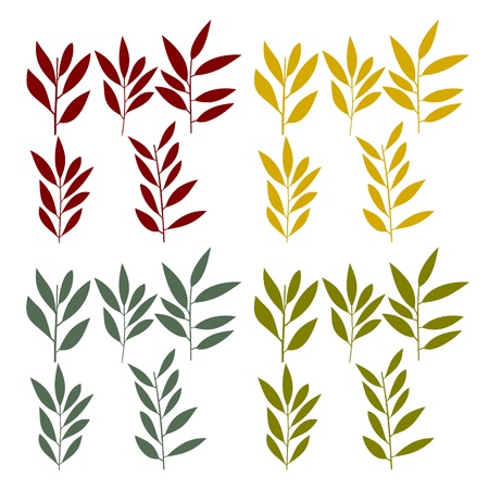 set of reed or wheatのイラスト素材