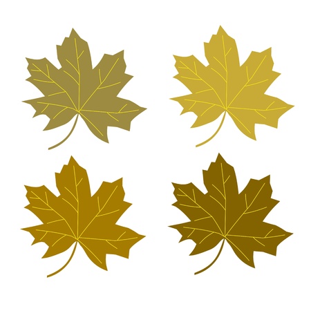 series maple leaf brownのイラスト素材