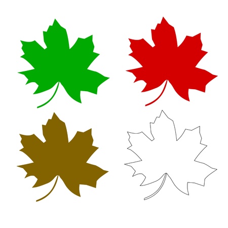 multicolored maple leaf seriesのイラスト素材