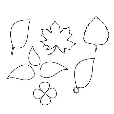 outline a series of plantのイラスト素材
