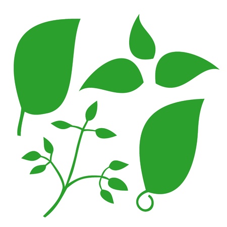 set of green plantのイラスト素材