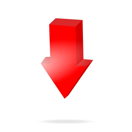 3d red arrow and brightのイラスト素材