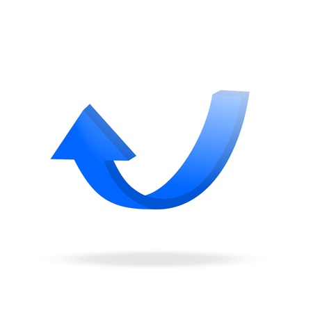 3d circular blue arrow and brightのイラスト素材