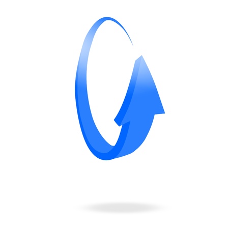 3d circular blue arrow and brightのイラスト素材