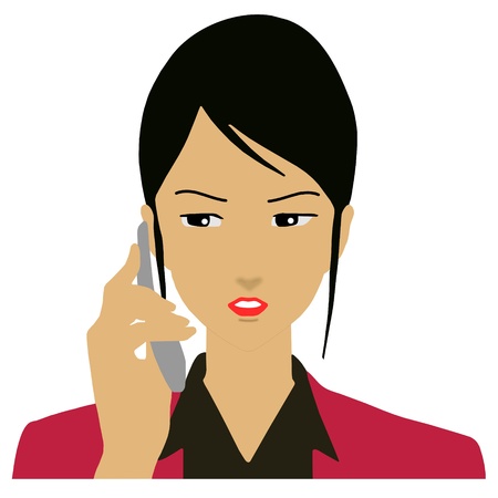 business woman calling on phoneのイラスト素材