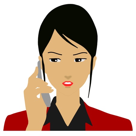 business woman calling on phoneのイラスト素材